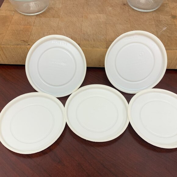 BOWLS - 3 Lot Anchor Hocking Clear Glass Custard Cups & lids, Ramkins 6oz 1034 - Picture 4 of 13